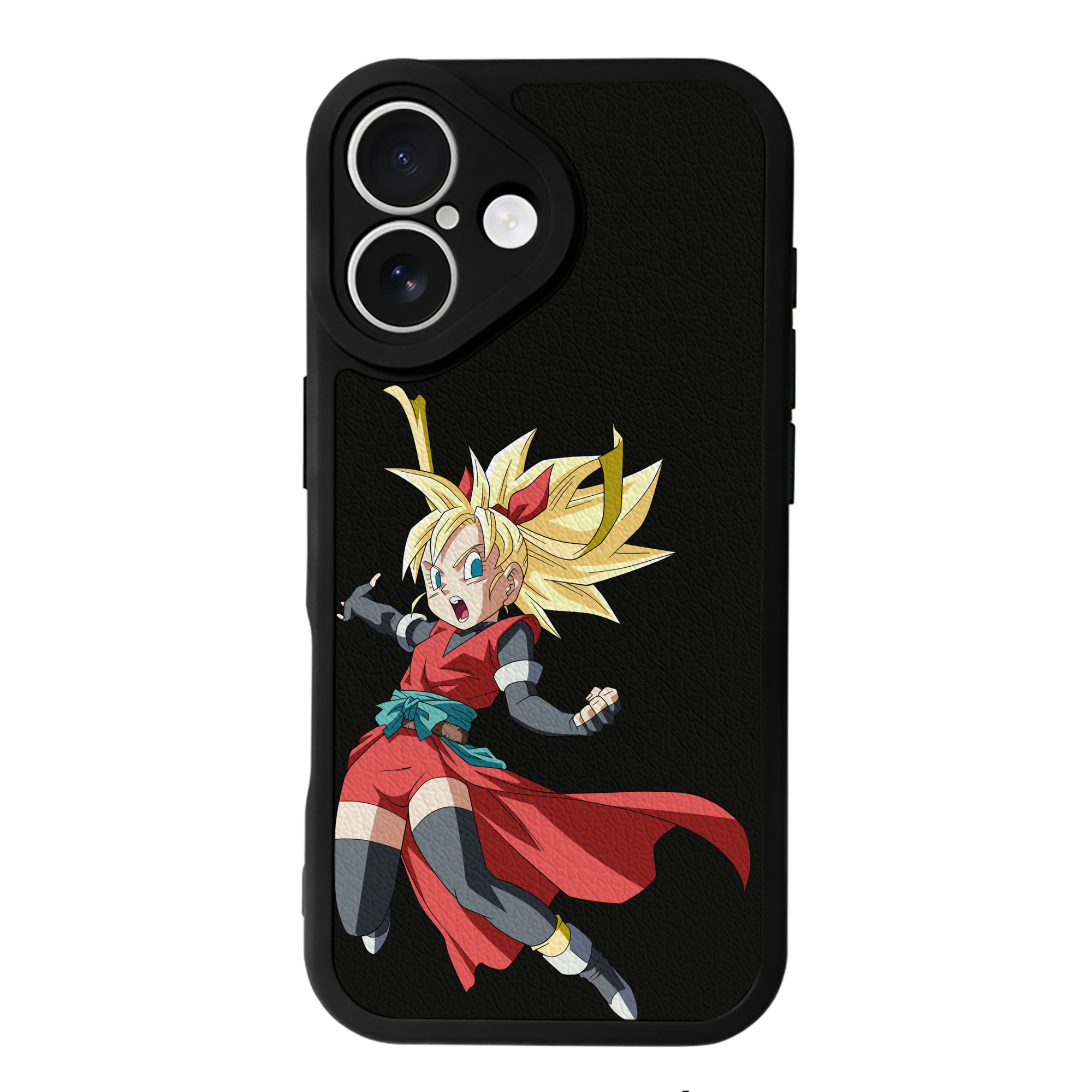 （画像用） ドラゴンボール カリフラ DRAGON BALL Caulifla 【iPhone 16シリーズ対応】シリコンスマホケース（レザー調） 材質：シリコン